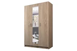 Шкаф распашной  3-х дверный с одним зеркалом Экон-П3-19-12-з